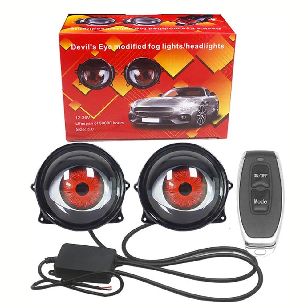 Universal Dynamic Devil Eye LED Car Lens Decorative Ambient Light
