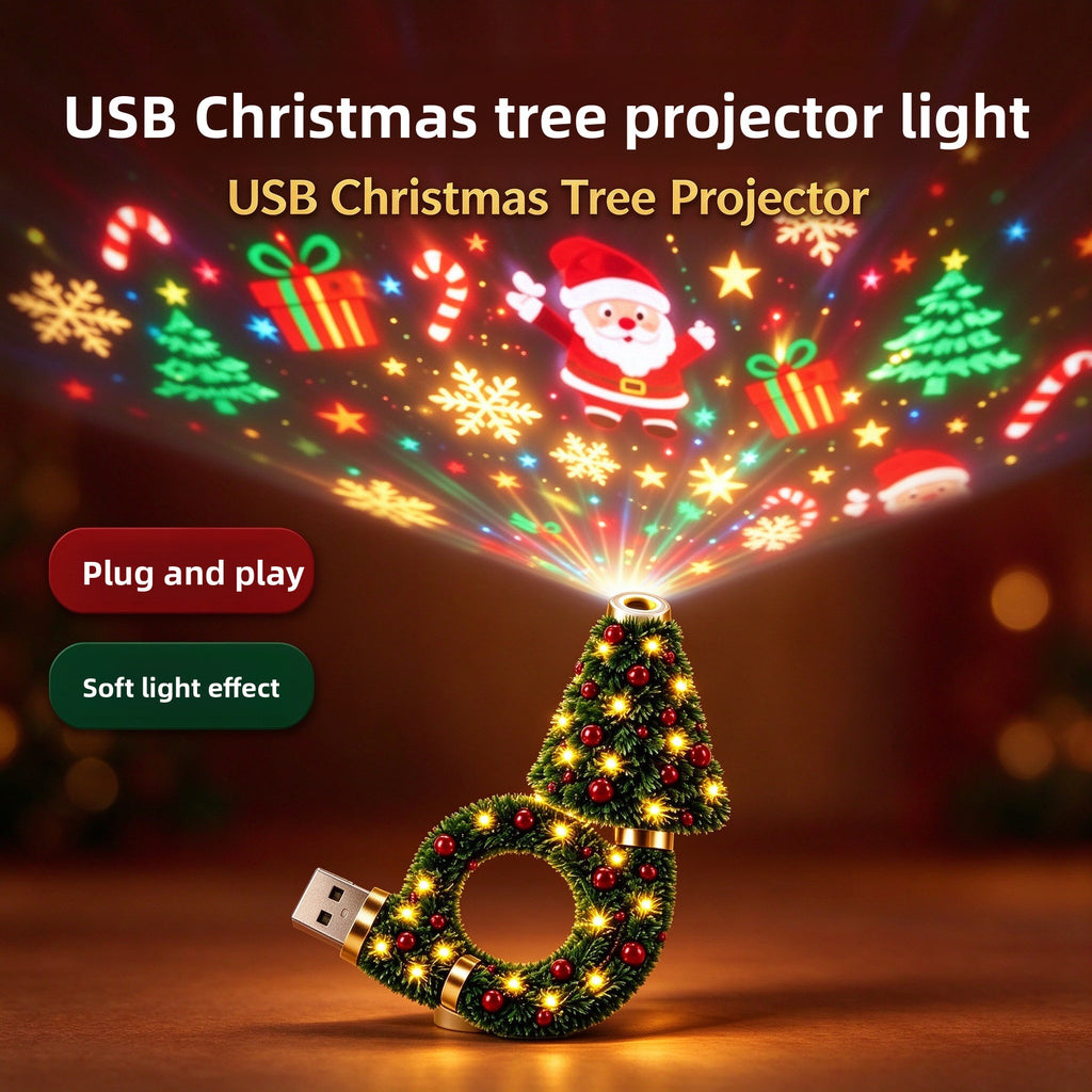 USB Christmas Tree Projection lamp
