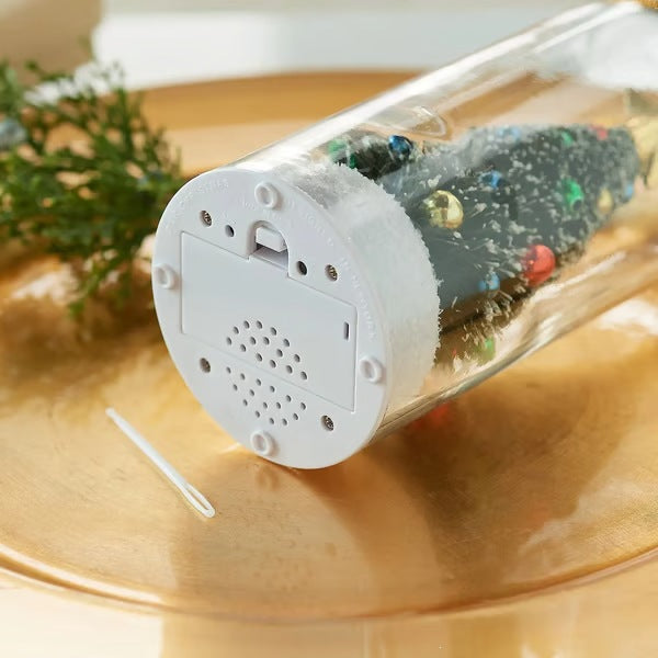 Christmas Tree Message Recording Glass Bottle