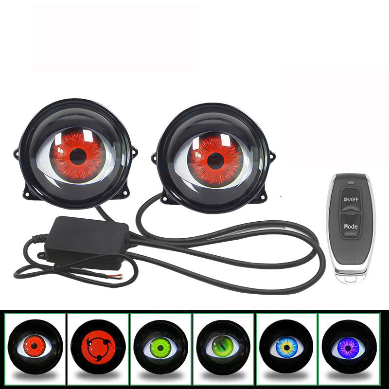 Universal Dynamic Devil Eye LED Car Lens Decorative Ambient Light