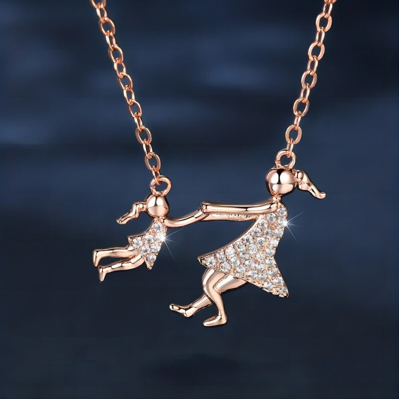 Creative Mother Daughter Pendant Necklace