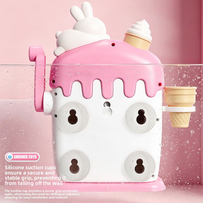 Bathroom wall-hanging ice cream bubble water machine press bubble
