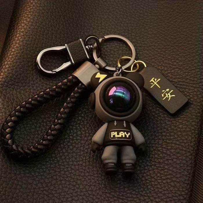 High-end space bear keychain
