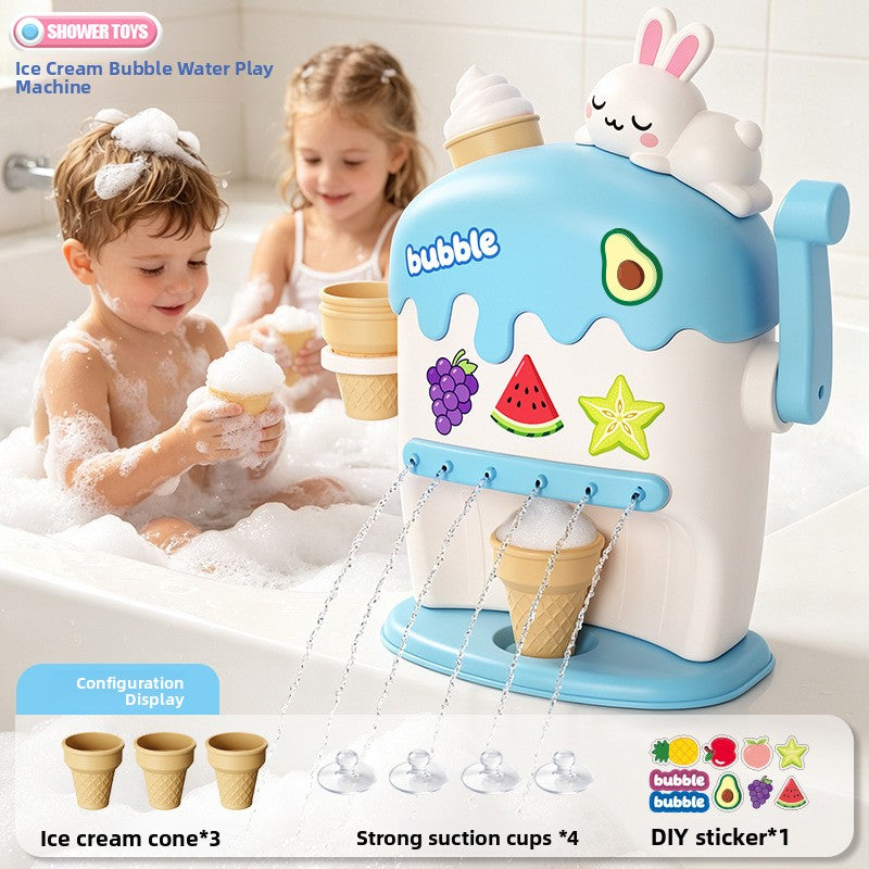 Bathroom wall-hanging ice cream bubble water machine press bubble