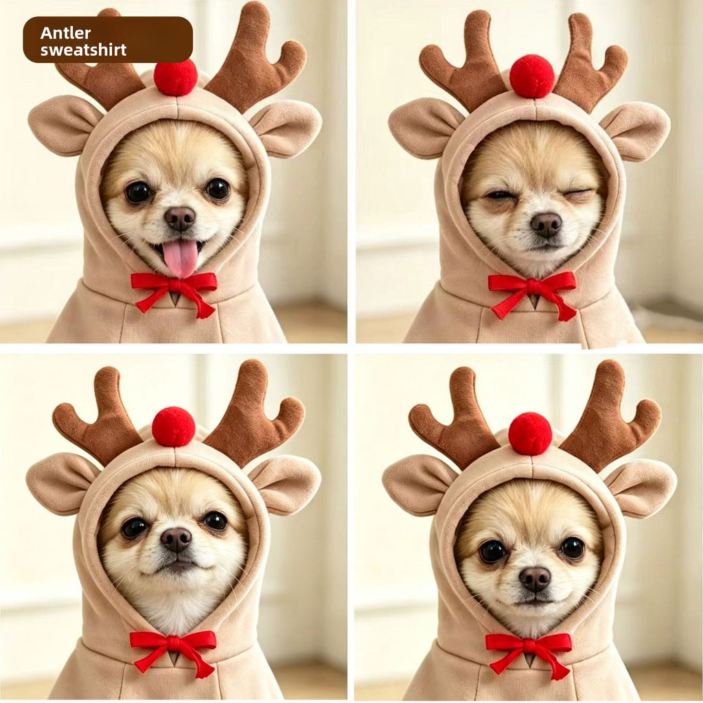 Pet Christmas Hooded Fleece Jacket