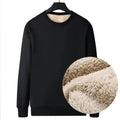 Men's Fleece-Lined Round Neck Loose Fit Thickened Sweatshirt