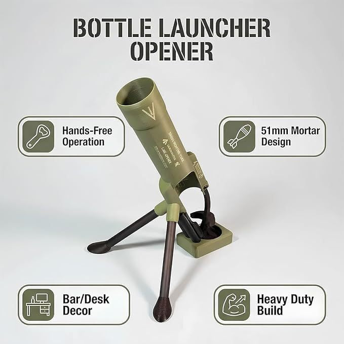 Beer Bottle Mortar Bottle Opener Mortar-Style Beer Bottle Opener