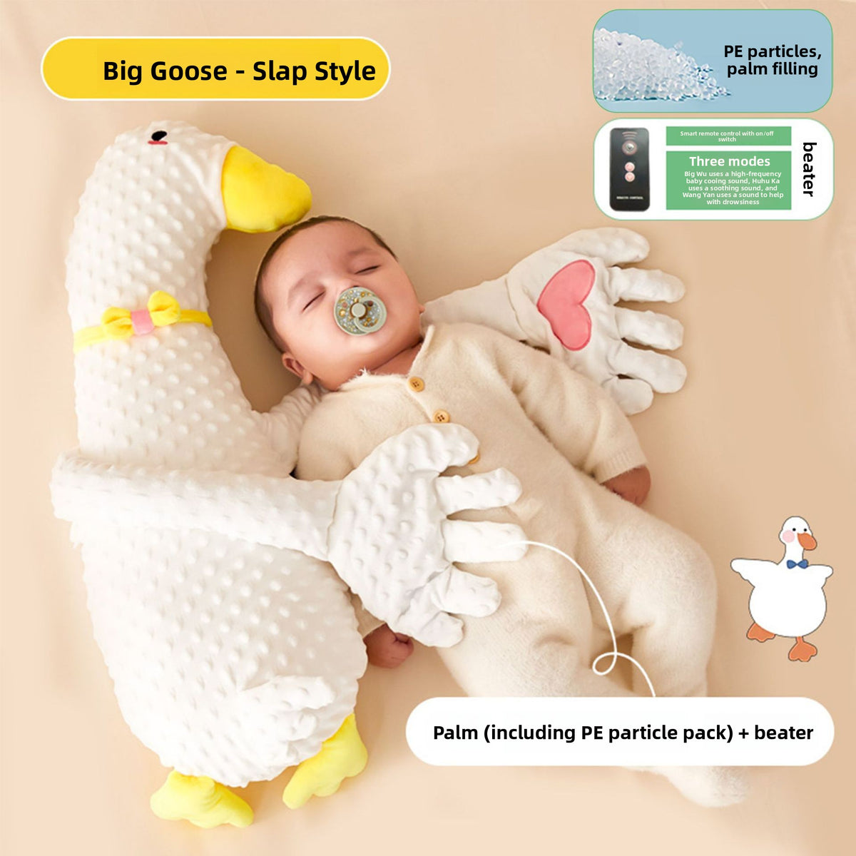 Baby soothing dinosaur velvet toy baby sleeping pillow