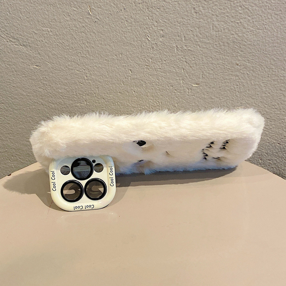 Cute plush phone case