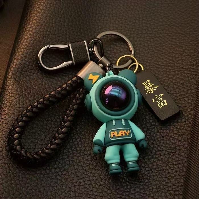 High-end space bear keychain