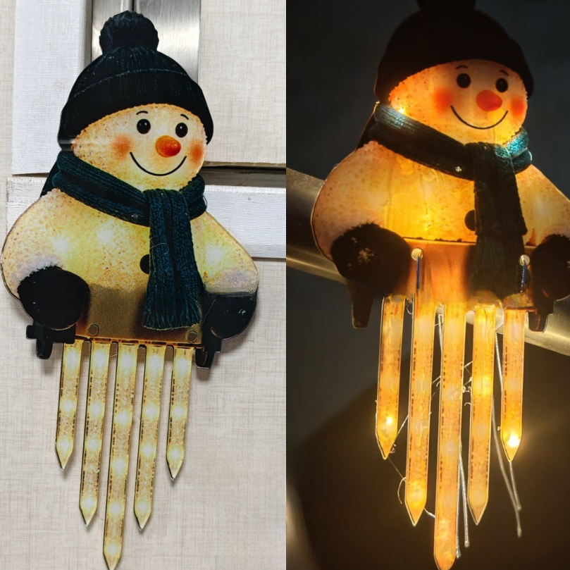 Winter Snowman Santa Icicle String Lights