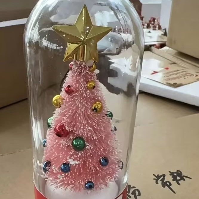 Christmas Tree Message Recording Glass Bottle