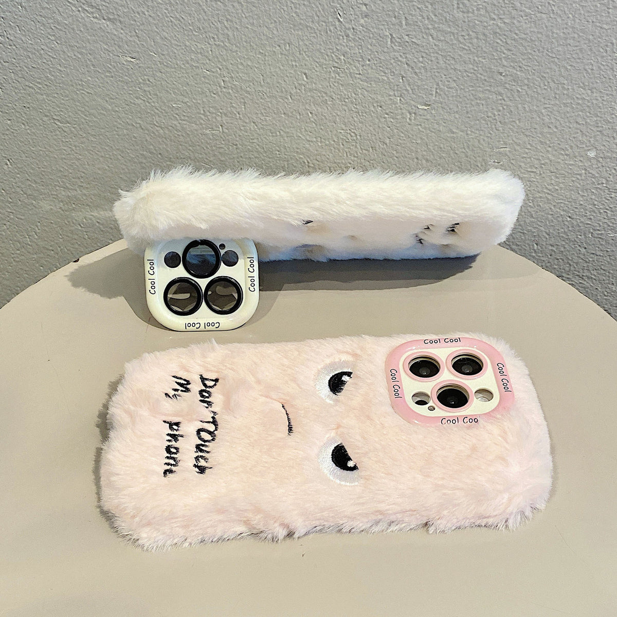 Cute plush phone case