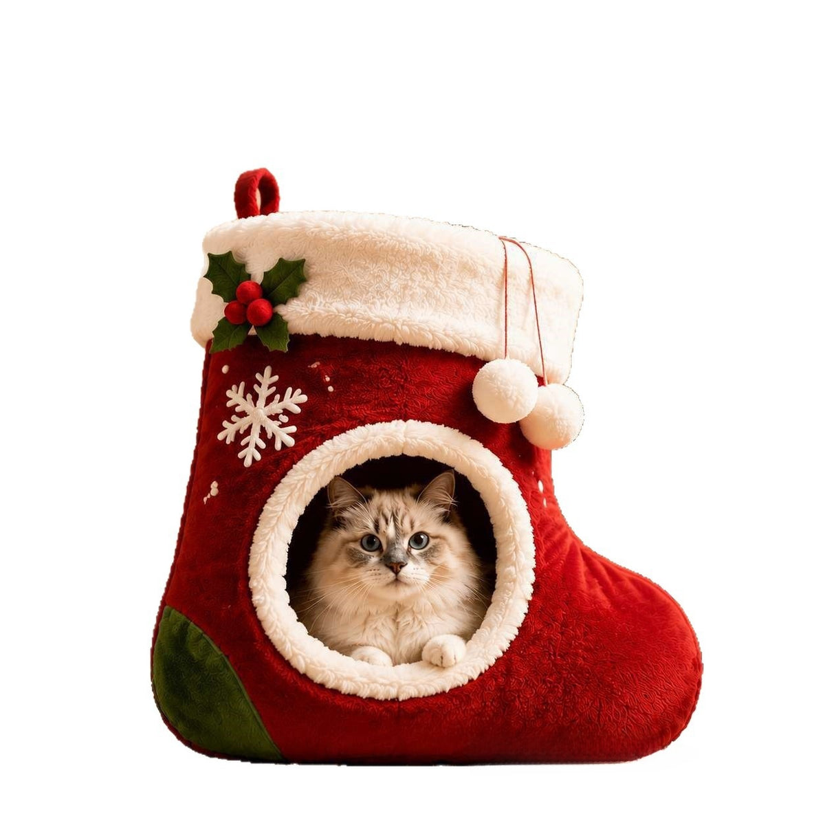 Cat Christmas Sock