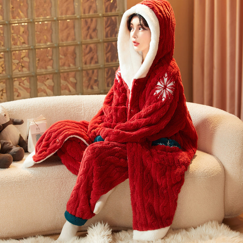 Coral Velvet Pajamas