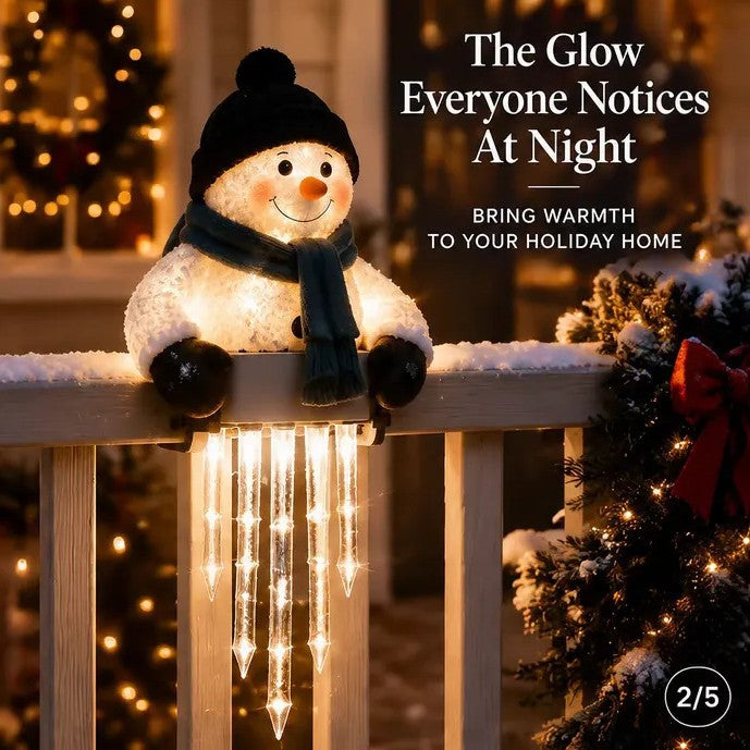 Winter Snowman Santa Icicle String Lights