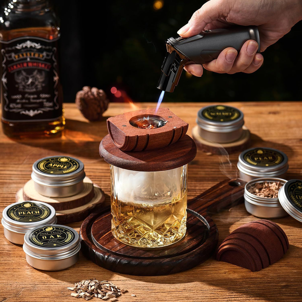 Wooden Barrel Cocktail Smoker