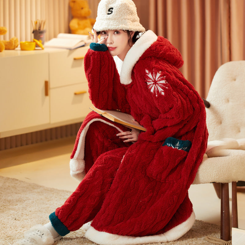 Coral Velvet Pajamas