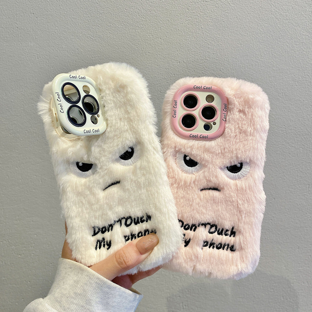 Cute plush phone case