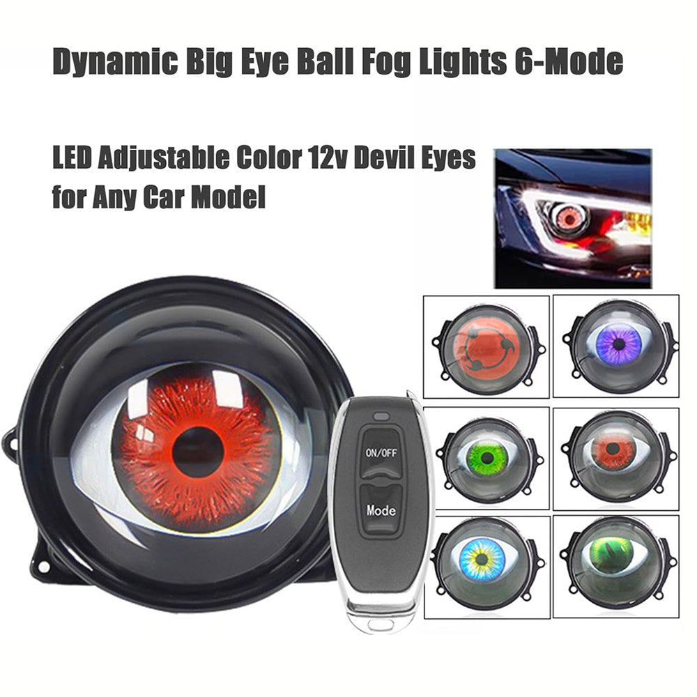 Universal Dynamic Devil Eye LED Car Lens Decorative Ambient Light