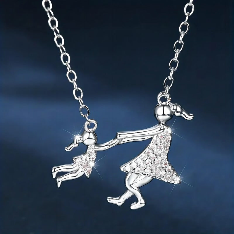 Creative Mother Daughter Pendant Necklace