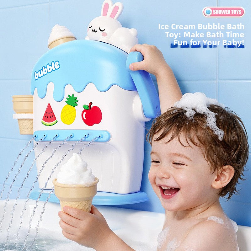 Bathroom wall-hanging ice cream bubble water machine press bubble