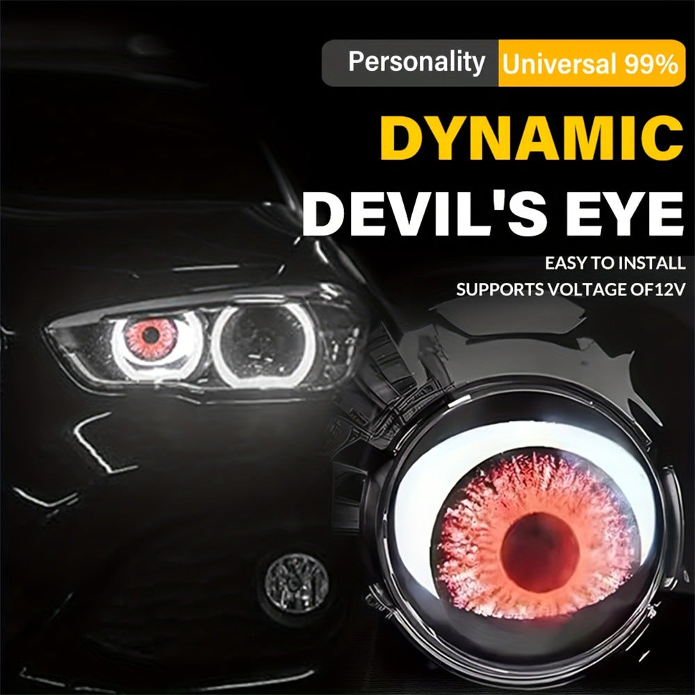 Universal Dynamic Devil Eye LED Car Lens Decorative Ambient Light