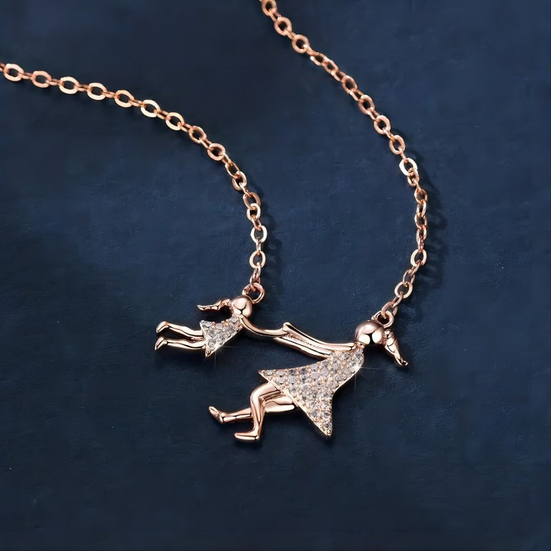 Creative Mother Daughter Pendant Necklace