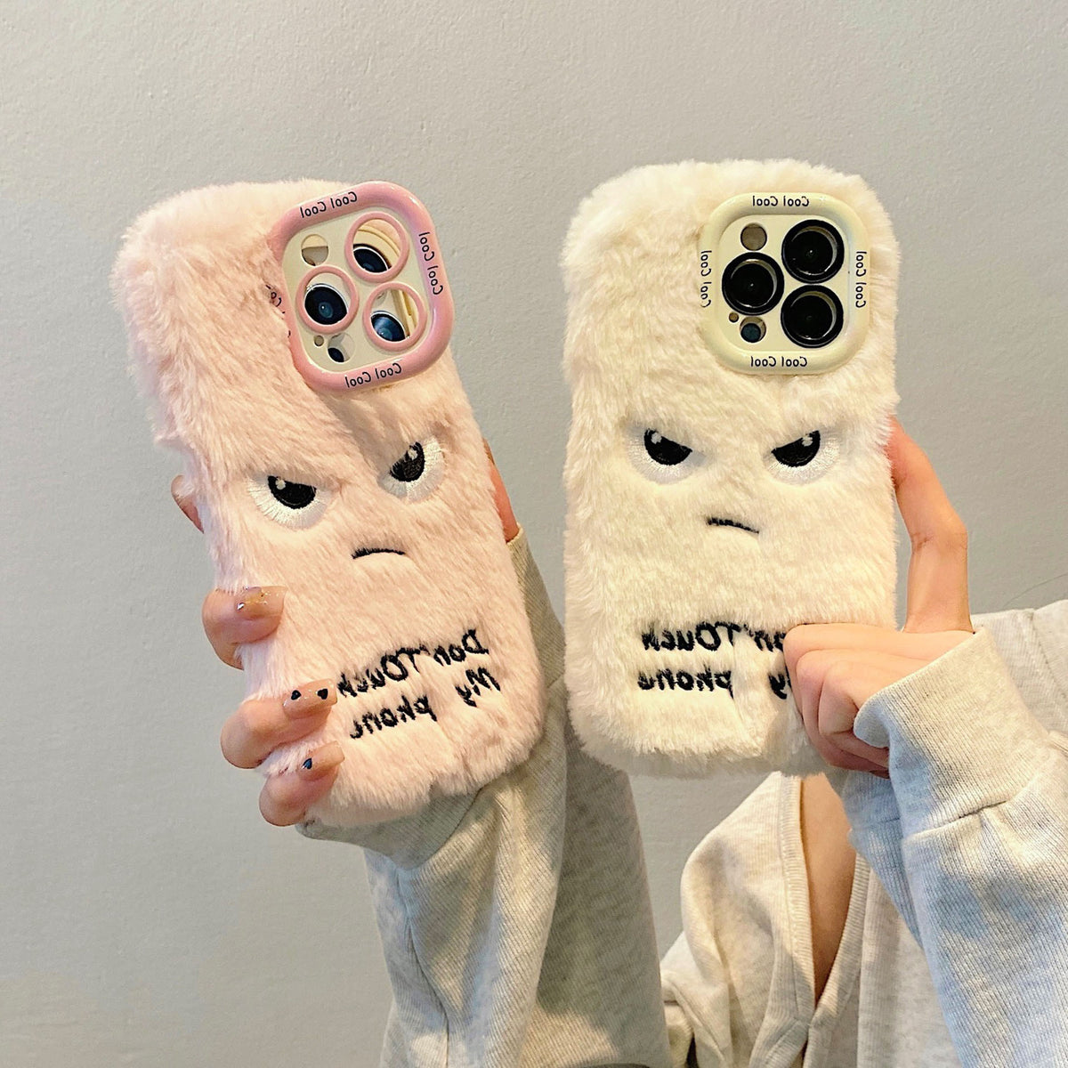 Cute plush phone case