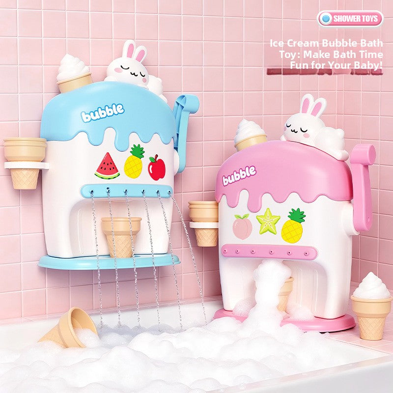 Bathroom wall-hanging ice cream bubble water machine press bubble