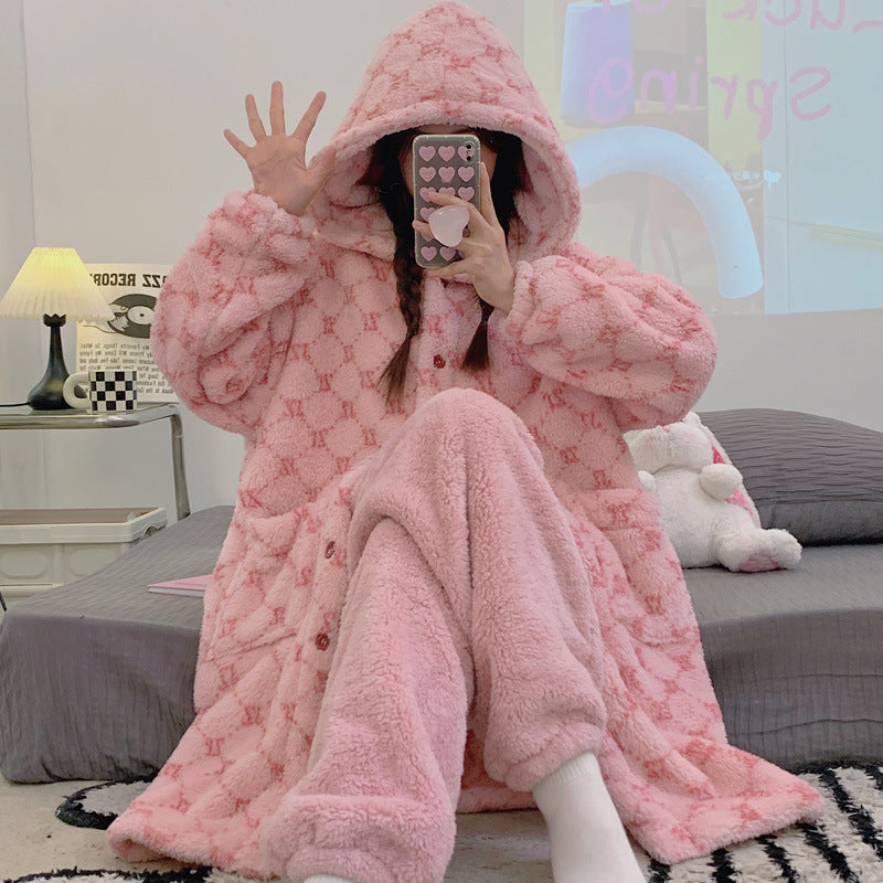 Coral Velvet Pajamas