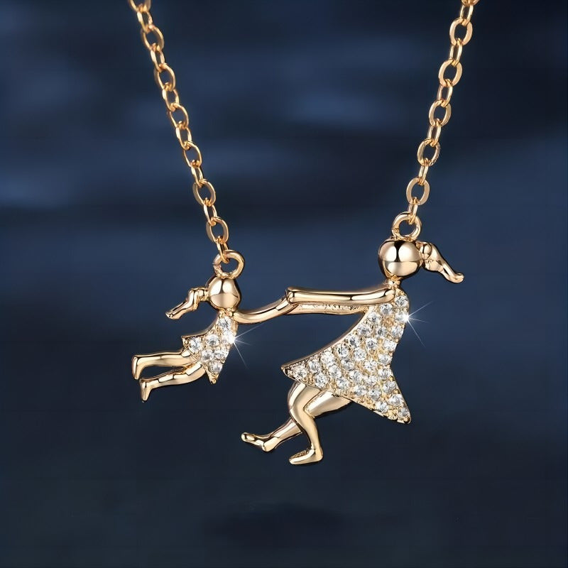 Creative Mother Daughter Pendant Necklace