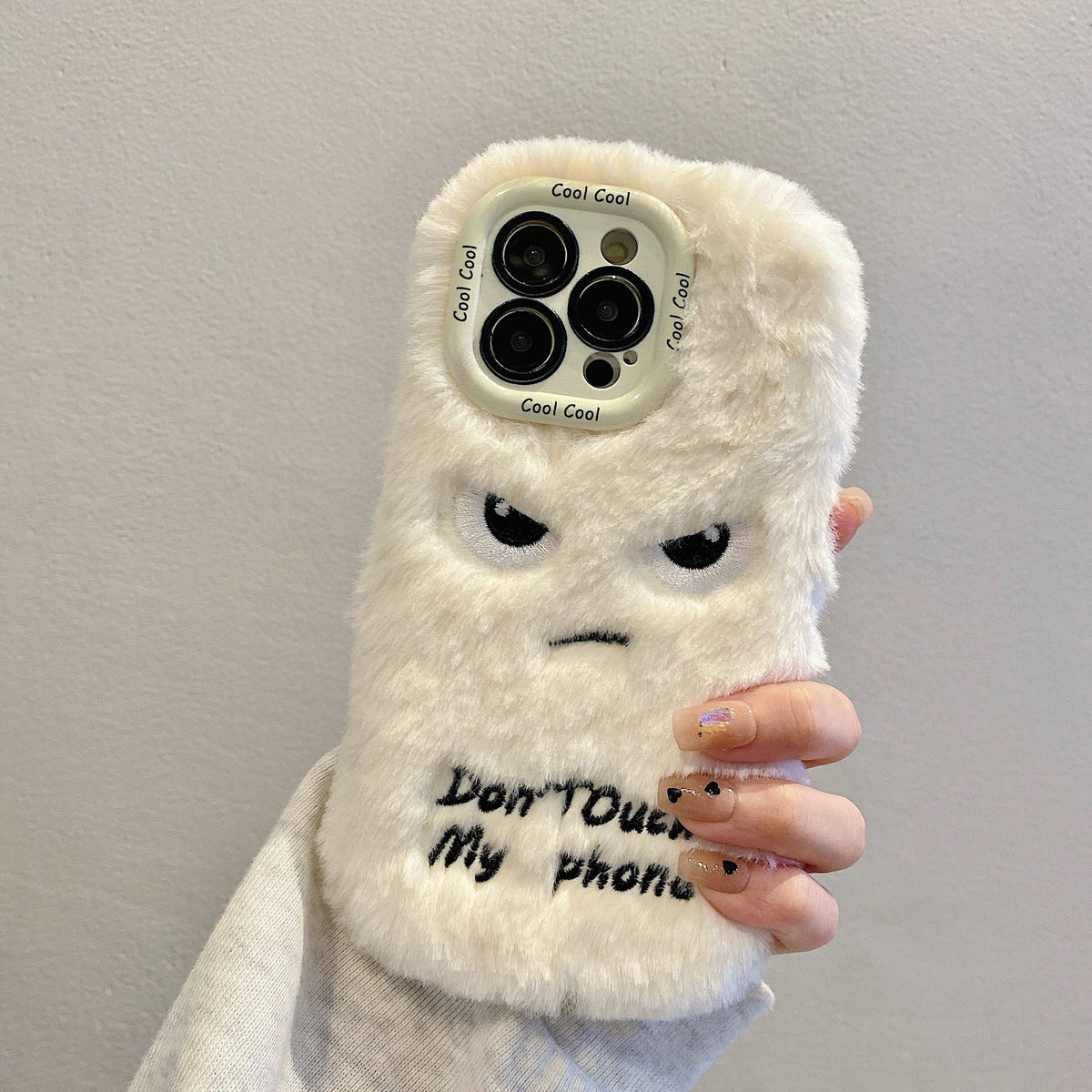 Cute plush phone case