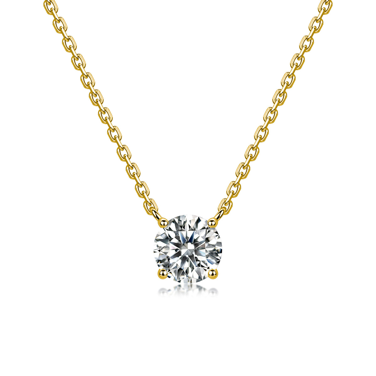 Sterling Silver Moissanite Pendant Necklace